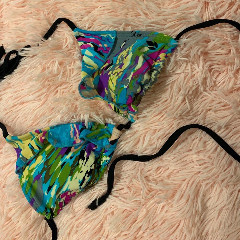 Colorful bikini top